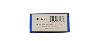 BACHMANN OO GAUGE - 38-872 - BR 12 TON VANWIDE VENT VAN BR BAUXITE YELLOW LOGO