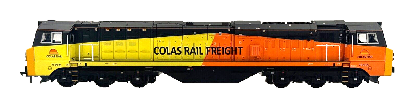 BACHMANN 00 GAUGE - 31-591 - CLASS 70 DIESEL 70805 COLAS RAIL FREIGHT - BOXED