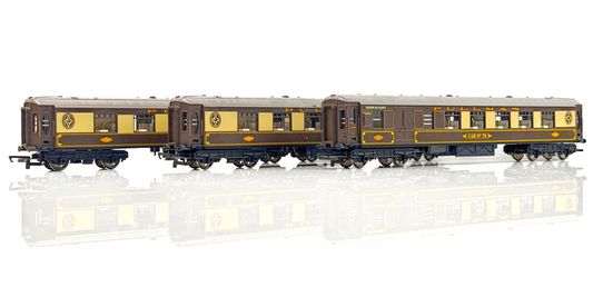 HORNBY 00 GAUGE - RAKE OF 3 PULLMAN QUEEN OF SCOTS PASSENGER COACHES - UNBOXED