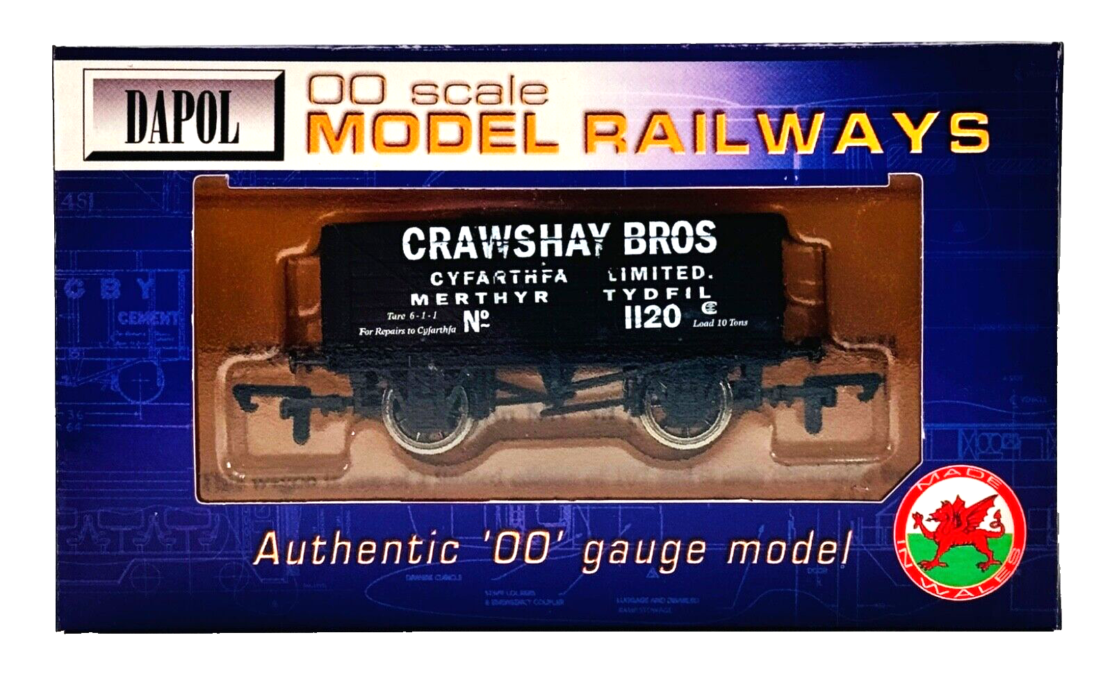 DAPOL 00 GAUGE - CRAWSHAY BROS MERTHYR TYDFIL WAGON NO.1120 (LIMITED EDITION)