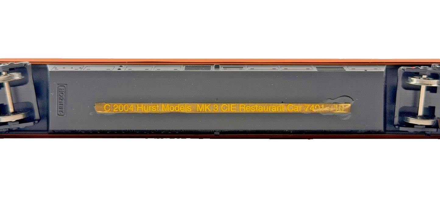 HURST/SILVER FOX MODELS OO GAUGE - CIE IRISH RAIL BLACK & ORANGE BUFFET CAR 7403