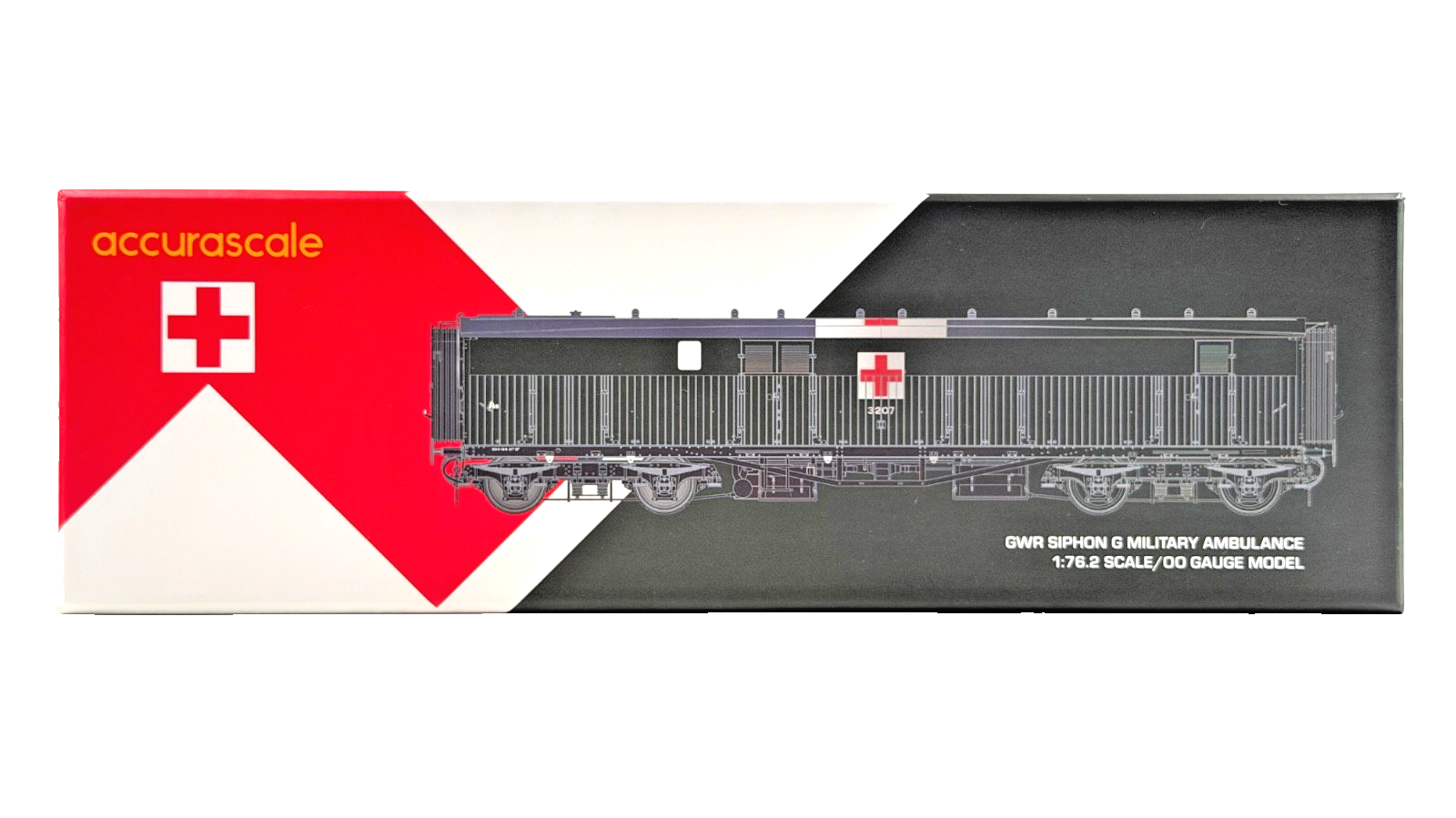 ACCURASCALE OO GAUGE - ACC2423 - SIPHON G VAN OLIVE GREEN MILITARY AMBULANCE