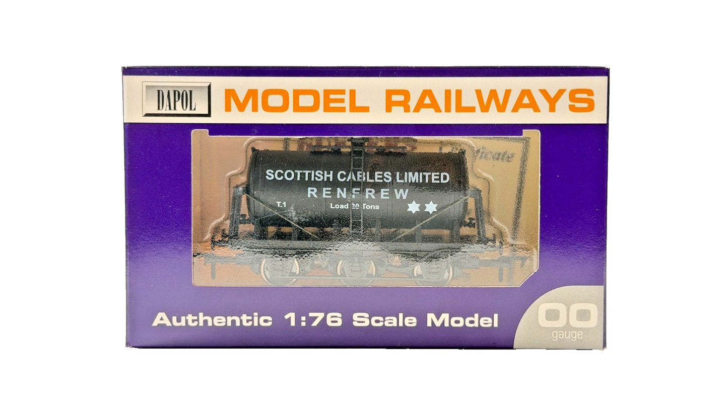 DAPOL 00 GAUGE - SCOTTISH CABLES RENFREW BLACK TANKER T1 (LIMITED EDITION)