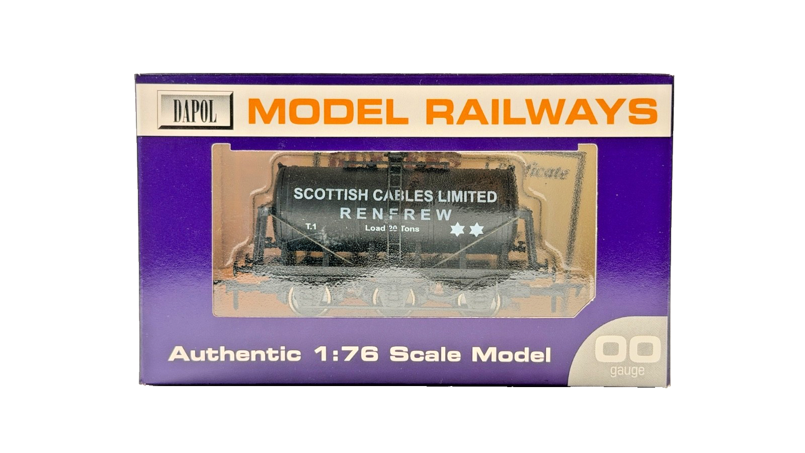 DAPOL 00 GAUGE - SCOTTISH CABLES RENFREW BLACK TANKER T1 (LIMITED EDITION)