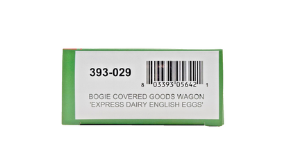 BACHMANN OO9 SCALE - 393-029 - BOGIE COVERED GOODS WAGON EXPRESS DAIRY EGGS