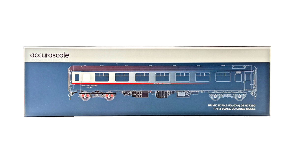 ACCURASCALE OO GAUGE - ACC2701-EXL - BR MK2C FO QXZ BLUE GREY MOBILE TRACK ASSES