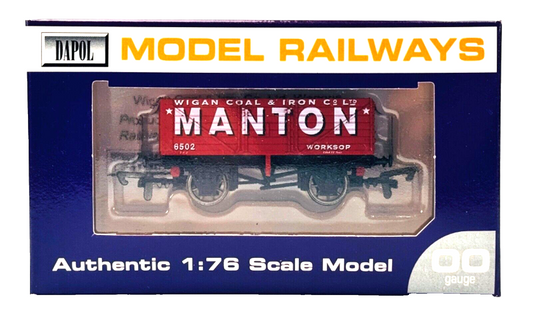 DAPOL 00 GAUGE - WIGAN COAL & IRON 'MANTON' WORKSOP NO.6502 (LIMITED EDITION)