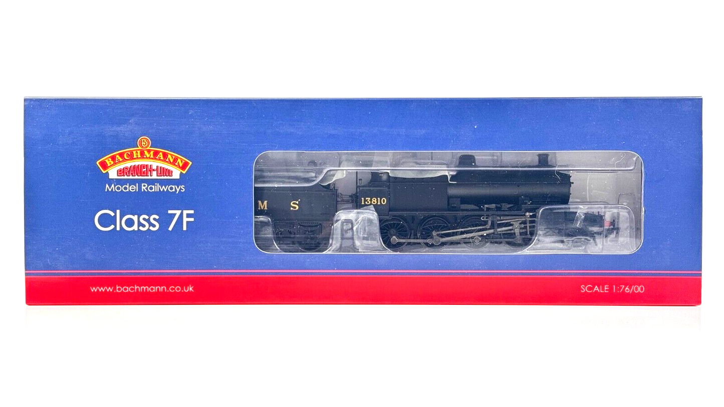 BACHMANN 00 GAUGE - 31-015 - CLASS 7F 2-8-0 13810 LMS BLACK LOCOMOTIVE - BOXED