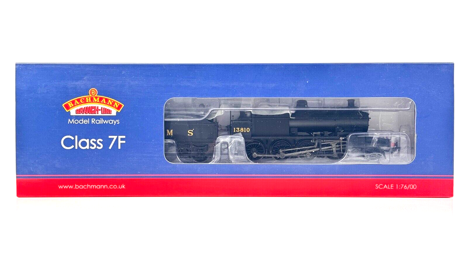 BACHMANN 00 GAUGE - 31-015 - CLASS 7F 2-8-0 13810 LMS BLACK LOCOMOTIVE - BOXED