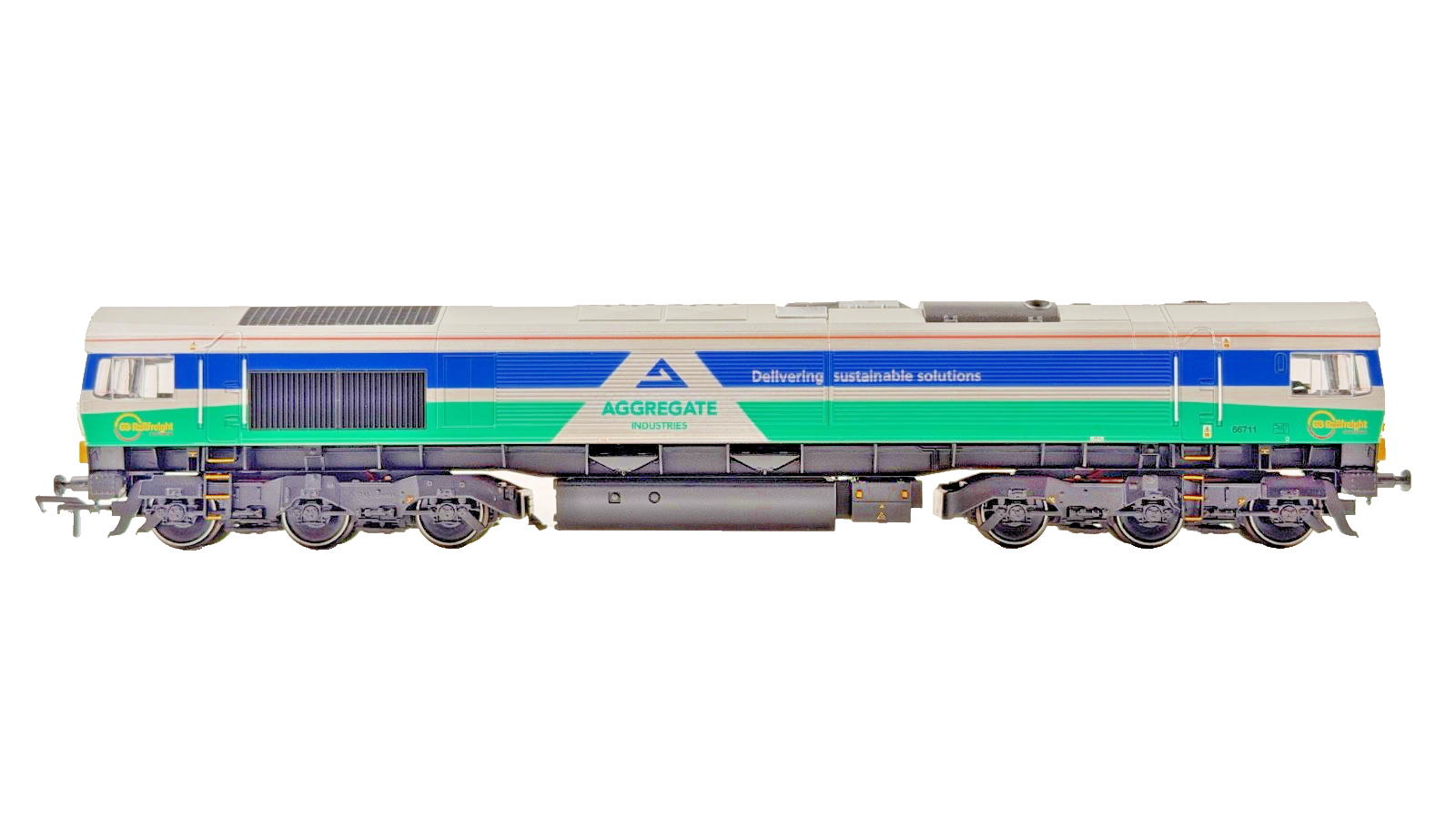 BACHMANN 00 GAUGE - 32-738 - CLASS 66 DIESEL 66711 'SENCE' GBRF AGGREGATES BOXED
