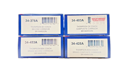 BACHMANN OO GAUGE - 34-378A/34-403A/34-453A/34-428A - 4 X BR THOMPSON COACHES