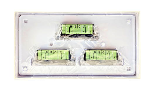 ACCURASCALE OO GAUGE - ACC2833 - BSC INTERNAL USER HOPPER PALE GREEN TRIPLE PACK