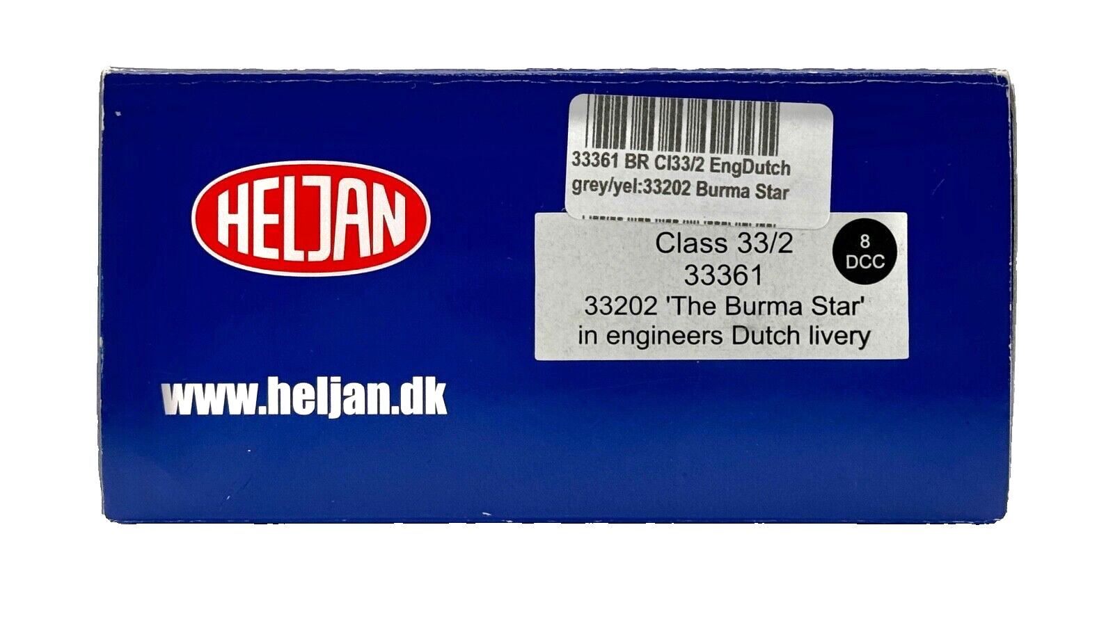 HELJAN 00 GAUGE - 33361 - CLASS 33/2 DIESEL 33202 DUTCH ENGINEERS THE BURMA STAR