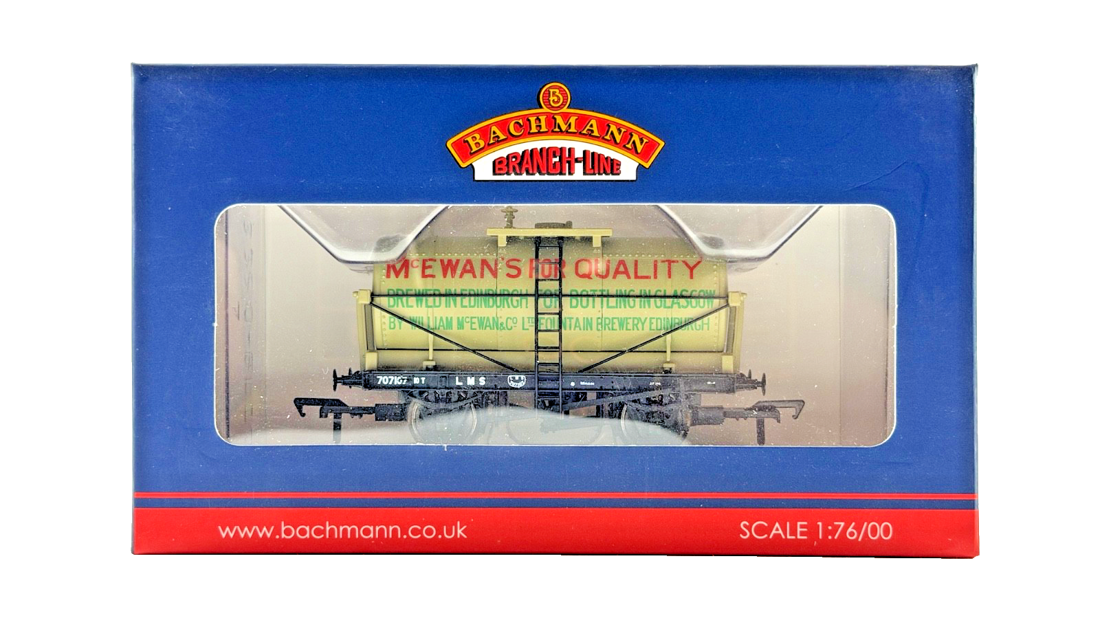 BACHMANN OO GAUGE - 37-650P - 14 TON TANK WAGON MCEWANS BREWERY (HARBURN EXCL)