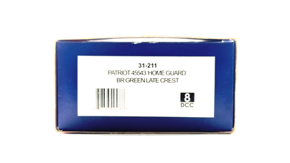 BACHMANN 00 GAUGE - 31-211 - PATRIOT 45543 HOME GUARD BR GREEN LATE CREST