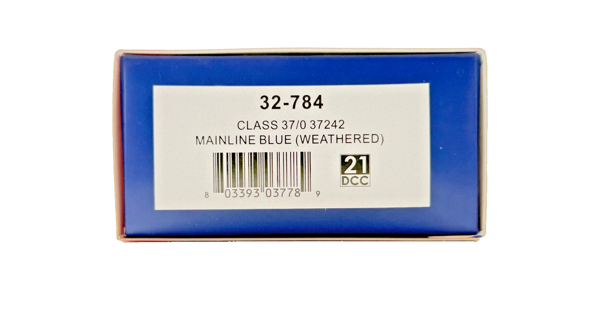 BACHMANN OO GAUGE - 32-784 - CLASS 37/0 DIESEL 37242 MAINLINE BLUE (WEATHERED)