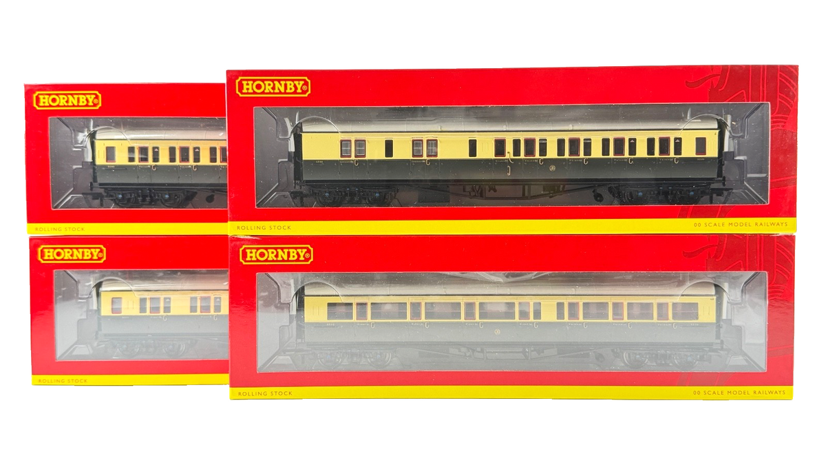 HORNBY OO GAUGE - R4759/R4760/R4761/R4762 - GWR COLLETT CORRIDOR COACHES X 4