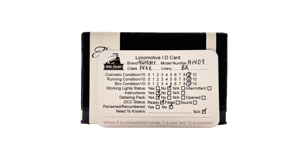 HATTONS OO GAUGE - H1409 - CLASS 14XX 0-4-2 1470 BR LINED BLACK EARLY EMBLEM