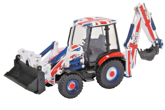 OXFORD DIECAST 1/76 SCALE - 763CX002 - JCB 3CX BACKHOE LOADER UNION JACK - NEW