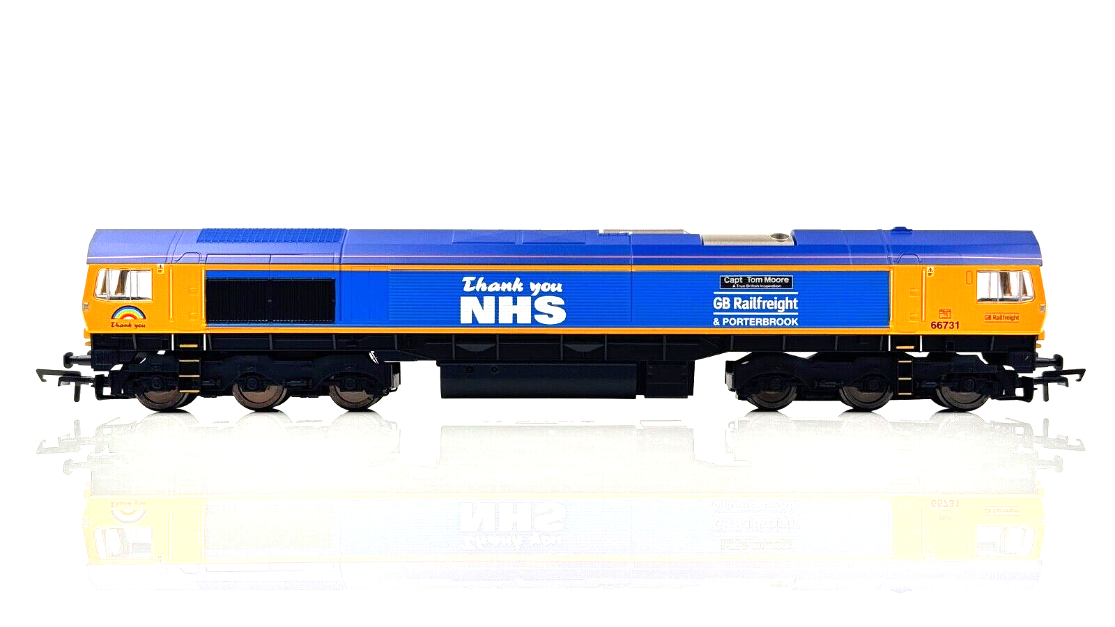 HORNBY 00 GAUGE - R30069 - CLASS 66 GBRF 66731 CAPTAIN TOM MOORE LIMITED EDITION