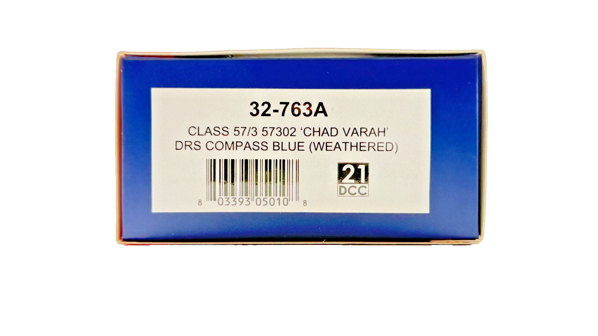 BACHMANN OO GAUGE - 32-763A - CLASS 57 DIESEL 57302 DRS COMPASS BLUE CHAD VARAH