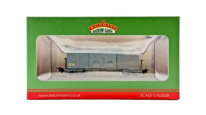 BACHMANN OO9 SCALE - 393-025A - BOGIE COVERED GOODS WAGON (AMBULANCE) WD GREY