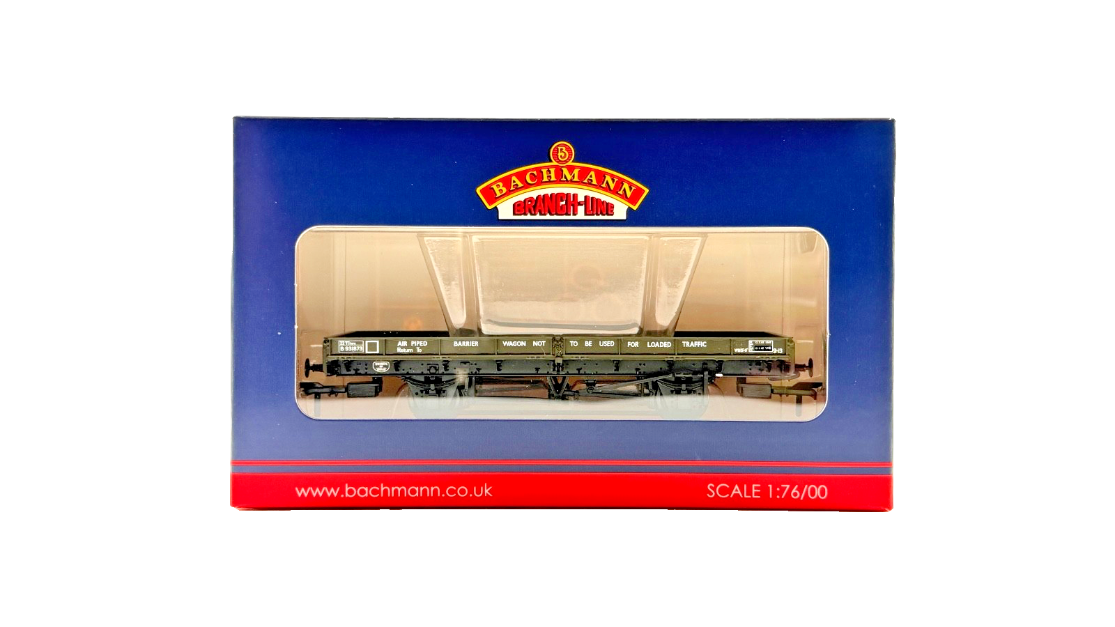 BACHMANN OO GAUGE - 38-853Z - 22 TON BARRIER PLATE WAGON BR OLIVE GREEN FOR TMC