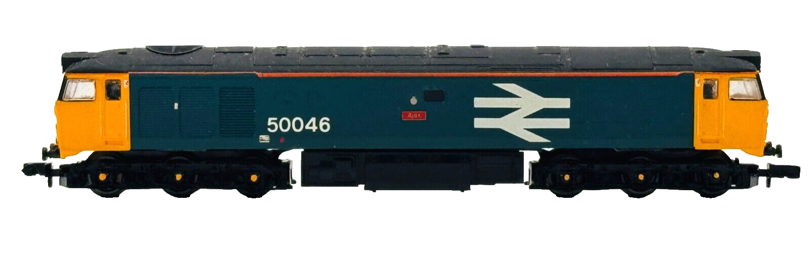 CJM/GRAHAM FARISH N GAUGE - CLASS 50 DIESEL 50046 LARGE LOGO 'AJAX' BOXED