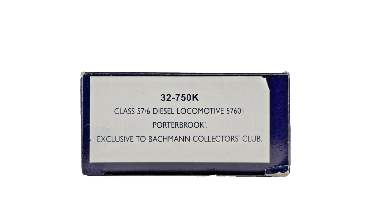 BACHMANN OO GAUGE - 32-750K - CLASS 57/6 DIESEL 57601 PORTERBROOK CLUB LOCO