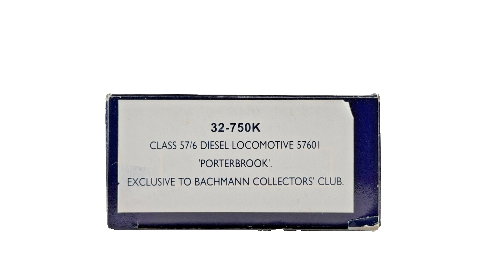 BACHMANN OO GAUGE - 32-750K - CLASS 57/6 DIESEL 57601 PORTERBROOK CLUB LOCO