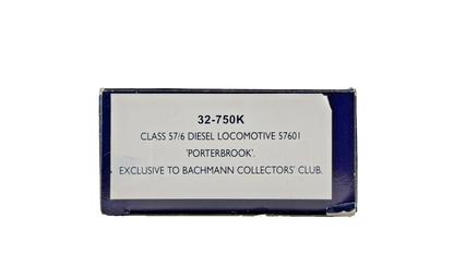 BACHMANN OO GAUGE - 32-750K - CLASS 57/6 DIESEL 57601 PORTERBROOK CLUB LOCO