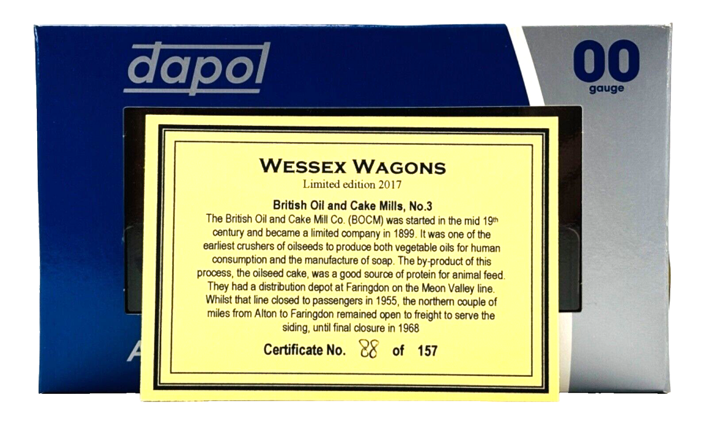 DAPOL 00 GAUGE - BRITISH OIL CAKE MILLS FARRINGDON HAMPSHIRE 3 (LIMITED EDITION)