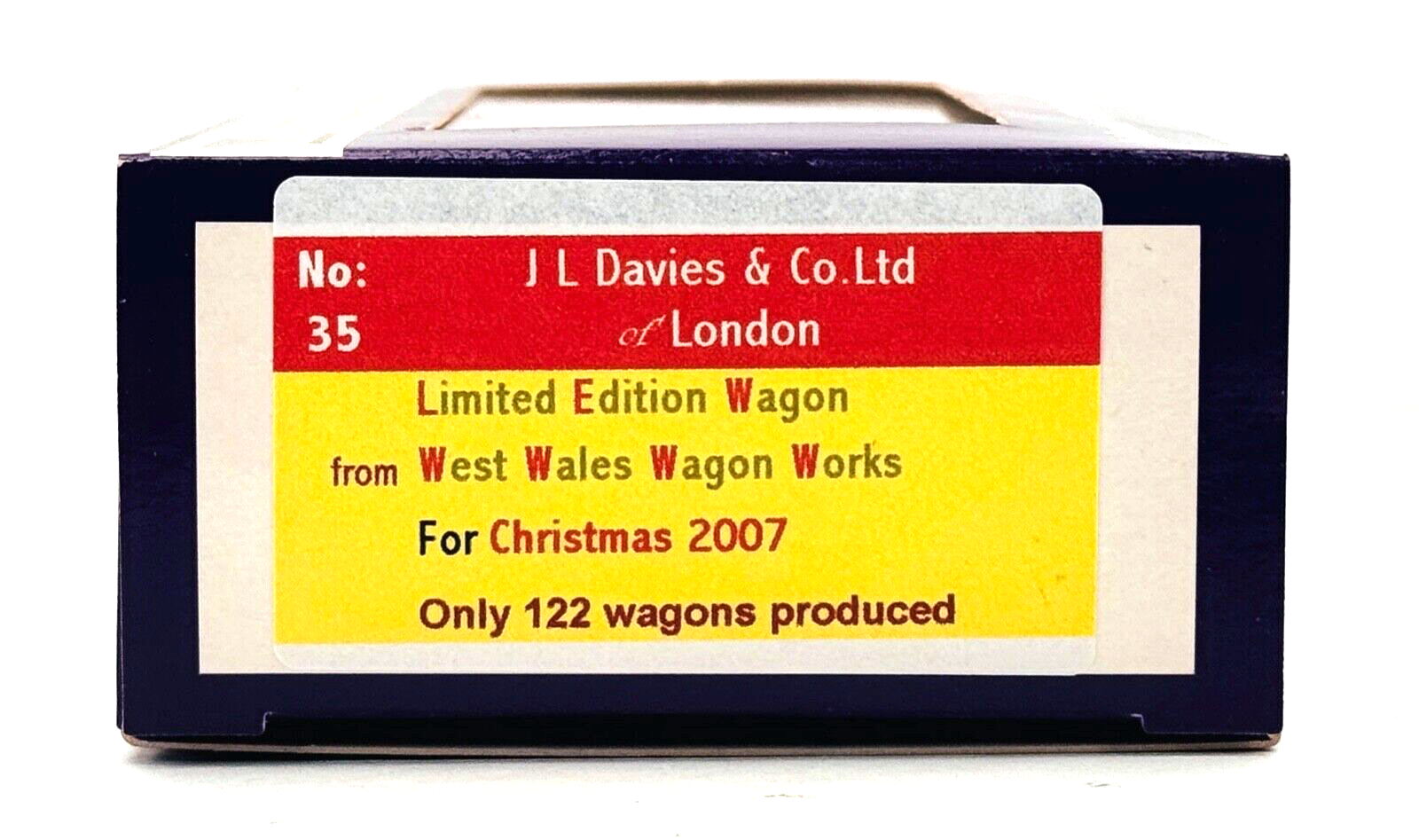 DAPOL 00 GAUGE - J.L DAVIES & CO OF LONDON PLANK WAGON NO.125 (LIMITED EDITION)