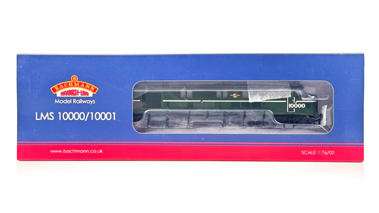 BACHMANN 00 GAUGE - 31-996 - LMS 10000 BR GREEN EGGSHELL BLUE WAISTBAND BOXED