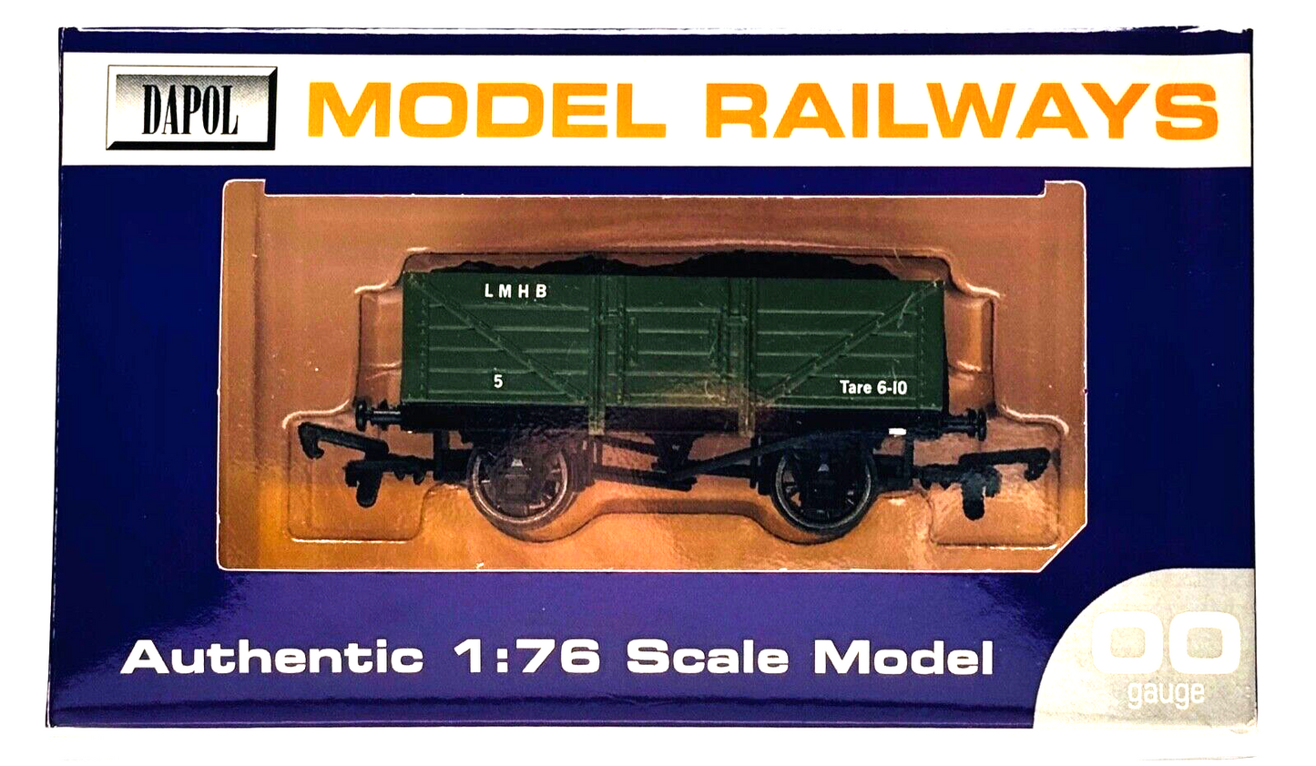 DAPOL 00 GAUGE - 'LMHB' GREEN PLANK WAGON NO.5 (ROBBIES ROLLING STOCK LTD ED)