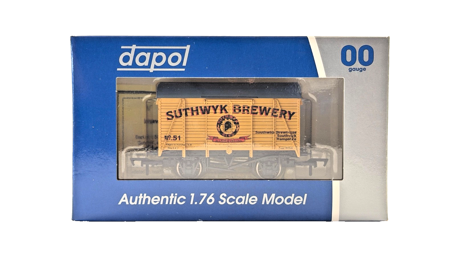 DAPOL 00 GAUGE - SUTHWYK BREWERY HAMPSHIRE VENT VAN NO.51 (LIMITED EDITION)