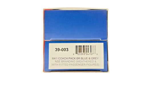 BACHMANN OO GAUGE - 39-003 - BR MK1 COACH PACK BLUE & GREY NETWORK SOUTHEAST NSE