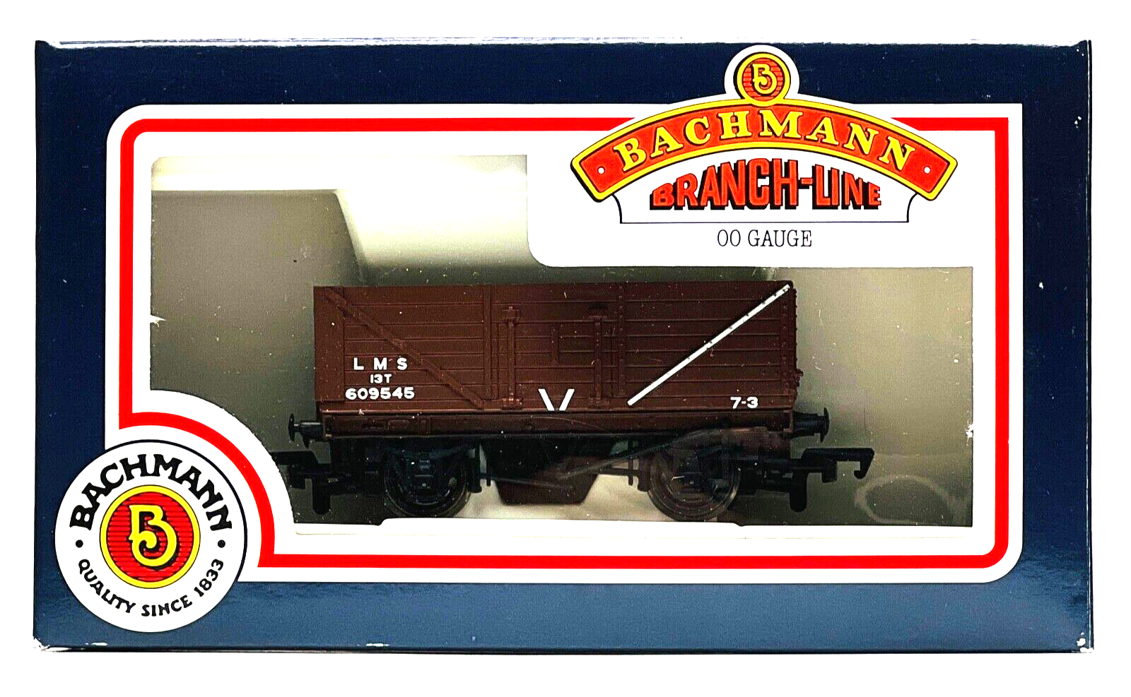 BACHMANN 00 GAUGE - 33-102A - 7 PLANK 13T WAGON 'LMS OXIDE' - BOXED