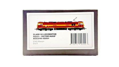 ACCURASCALE OO GAUGE - ACC2190 - CLASS 92 LOCO 92001 EWS VICTOR HUGO BOXED