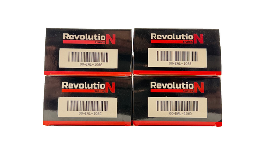 REVOLUTION TRAINS OO GAUGE - OO-EAL-106A/B/C/D - JNA EALNOS BOX WAGON GBRF X 4