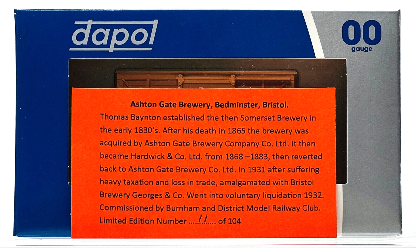 DAPOL 00 GAUGE - ASHTON GATE BREWERY CO LTD BEDMINSTER 2 (BURNHAM DMRC LTD ED)