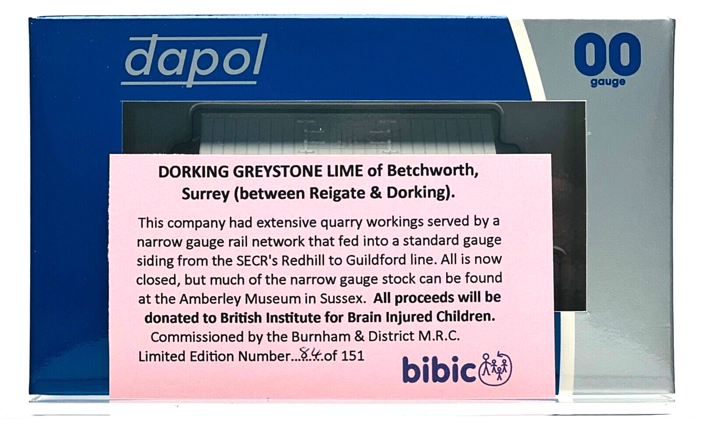 DAPOL 00 GAUGE - DORKING GREYSTONE LIME BETCHWORTH SURREY (BURNHAM LIMITED ED)