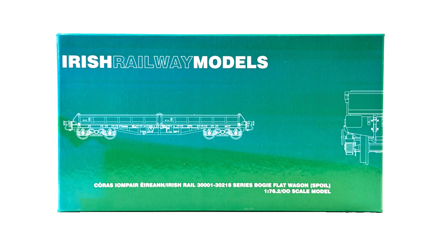 IRISH RAILWAY MODELS 00 GAUGE - IRM1070-A - 42FT BOGIE FLAT WAGON RED OXIDE TWIN