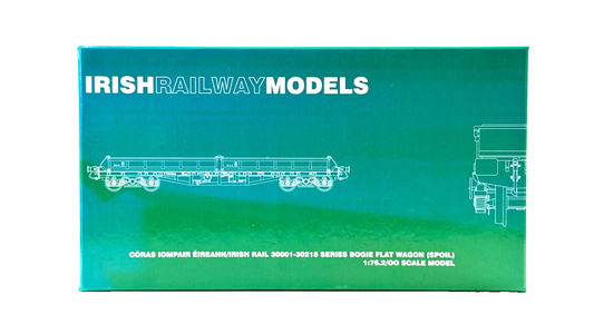 IRISH RAILWAY MODELS 00 GAUGE - IRM1070-A - 42FT BOGIE FLAT WAGON RED OXIDE TWIN