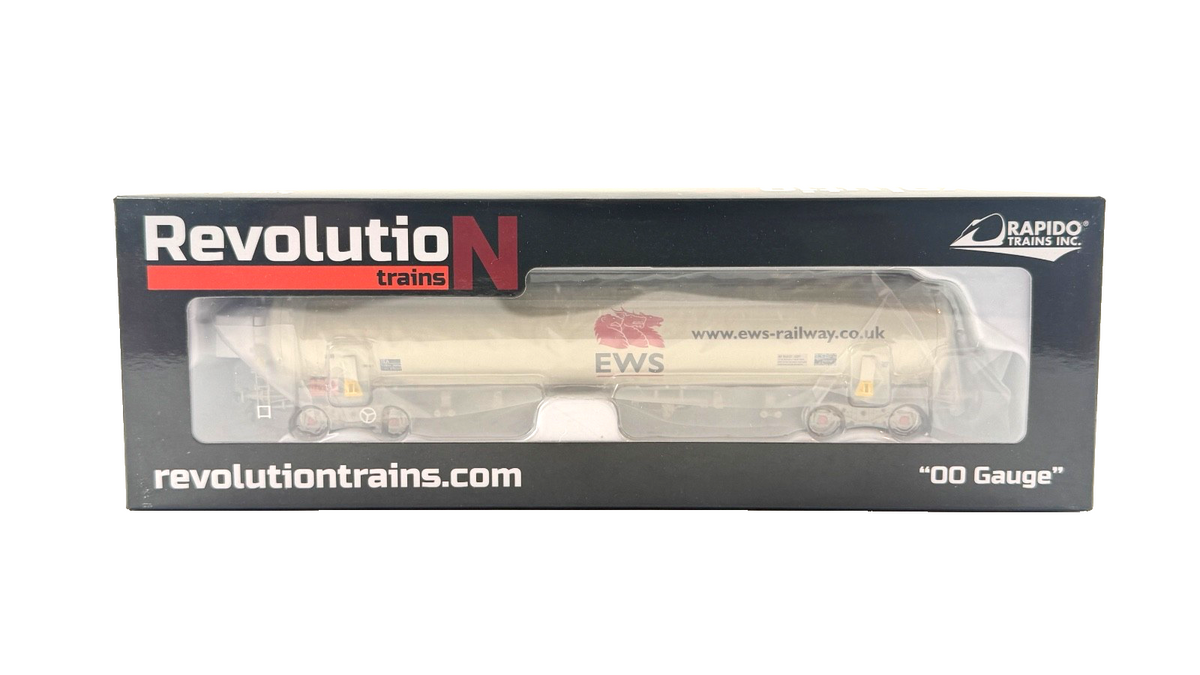 REVOLUTION TRAINS OO GAUGE - OO41351 - TEA 100T TANK CAR EWS GREY LIVERY BOXED