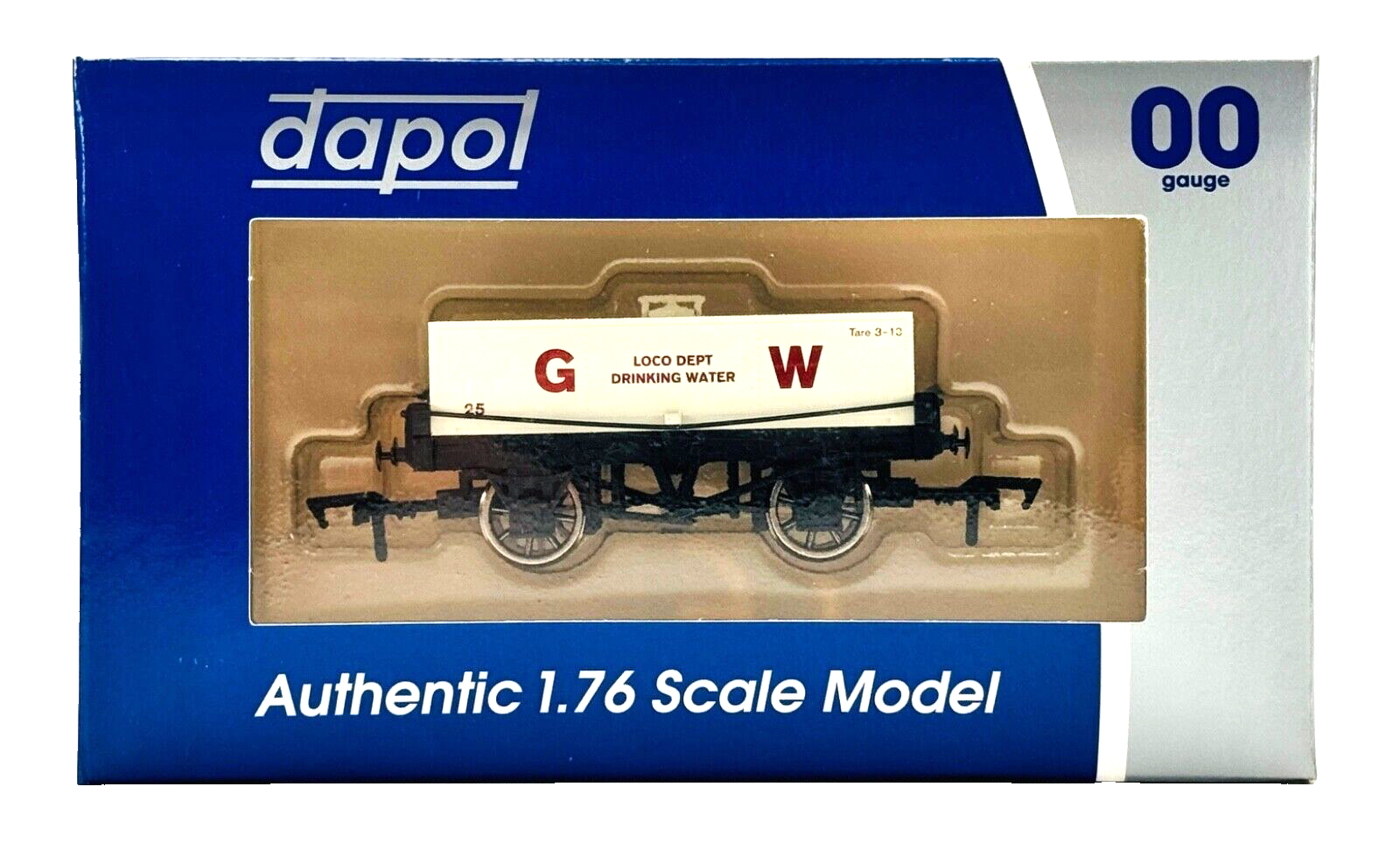 DAPOL 00 GAUGE - GWR LOCO DEPT DRINKING WATER TANK WAGON NO.25 (LIMITED EDITION)