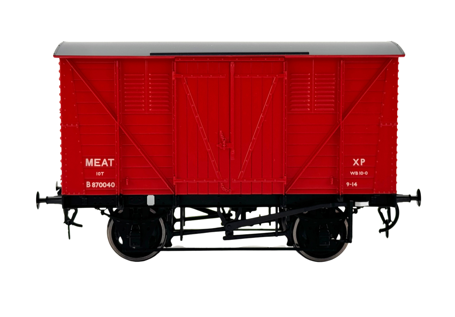 DAPOL O GAUGE - 7F-054-005 - BR MEAT VAN CRIMSON WAGON 870040 - BOXED