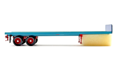 CORGI 1/50 SCALE CC12509 BASSETT ROADWAYS LIGHT BLUE FLATBED TRAILER UNBOXED