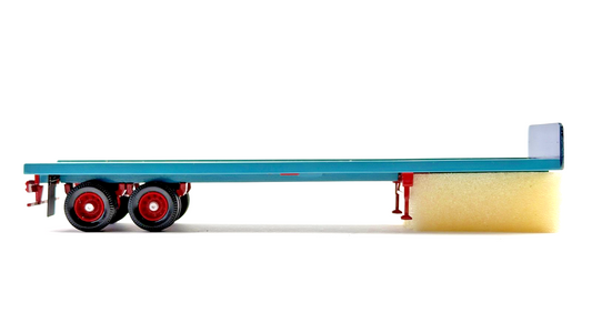 CORGI 1/50 SCALE CC12509 BASSETT ROADWAYS LIGHT BLUE FLATBED TRAILER UNBOXED