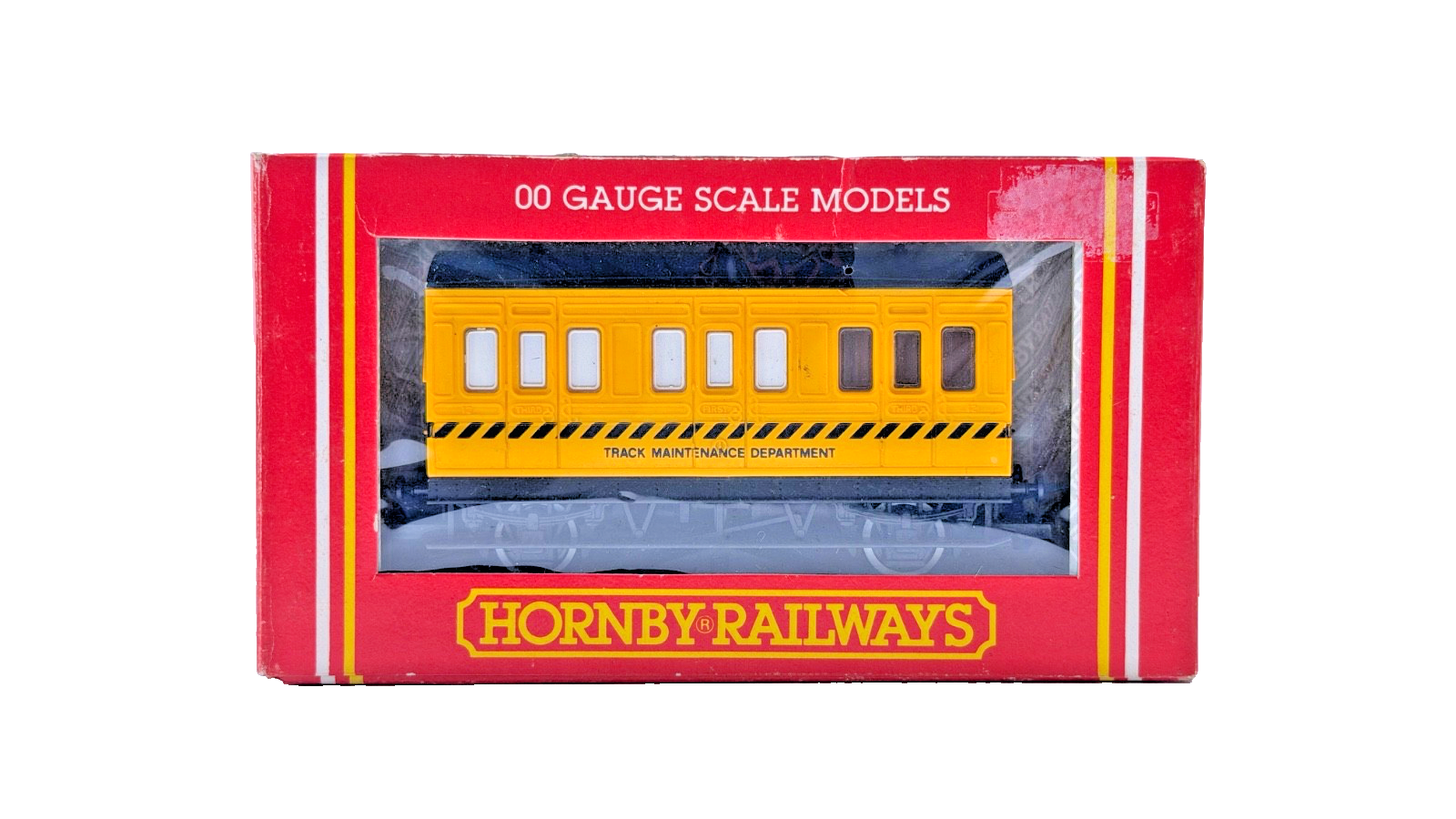 HORNBY 00 GAUGE - R296 - ENGINEERS YELLOW TRACK CLEANING COACH - BOXED